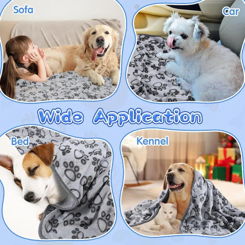 Paw Print Pet Blanket