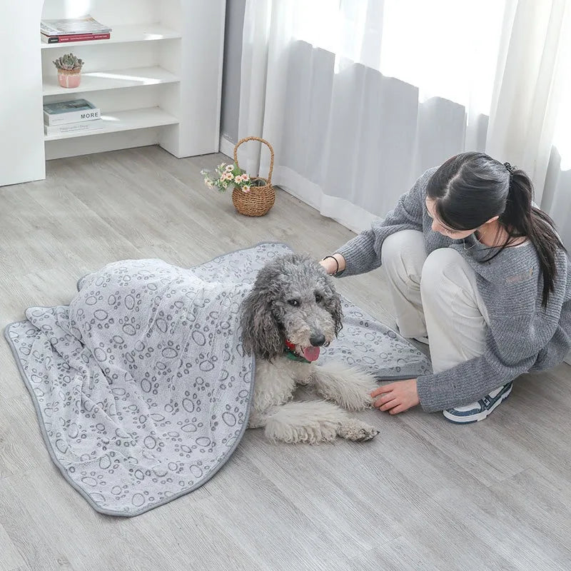 Paw Print Pet Blanket